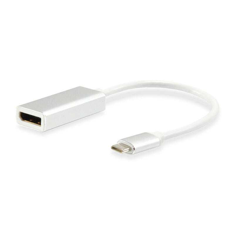 Equip adaptador cable usb type c a displayport m/h blanco 133458
