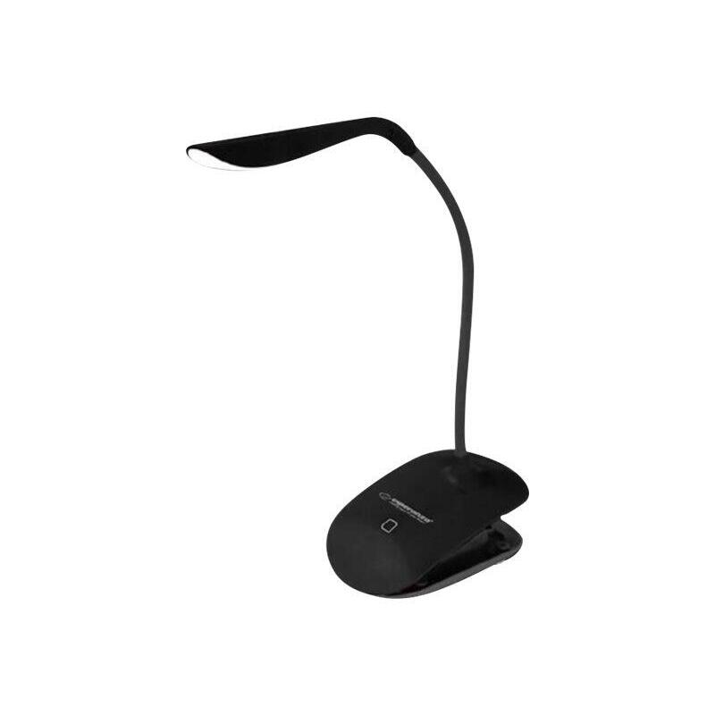 Esperanza eld104k deneb – lÁmpara de escritorio led clip negro