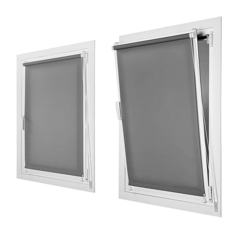 Estor enrollable clip & fix 90x180cm gris asfalto stor planet