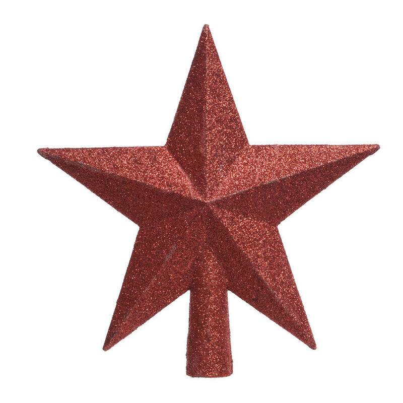 Estrella roja para arbol de navidad 19×4,2x19cm