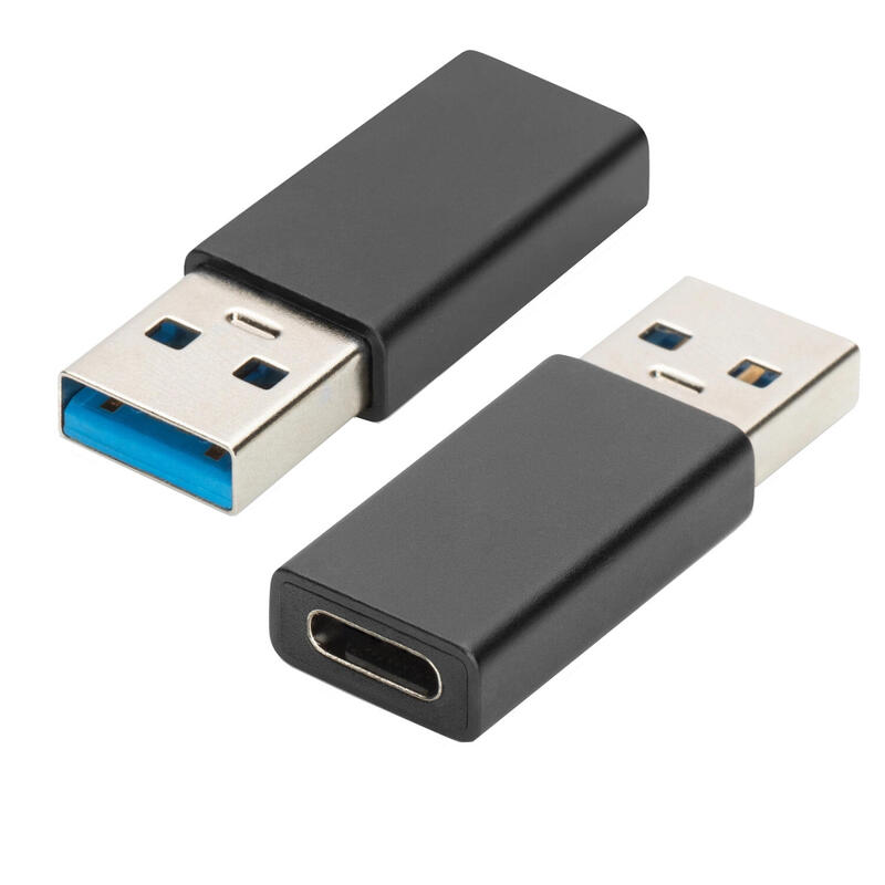 Ewent adaptador usb – a 3.0  a usb – c negro