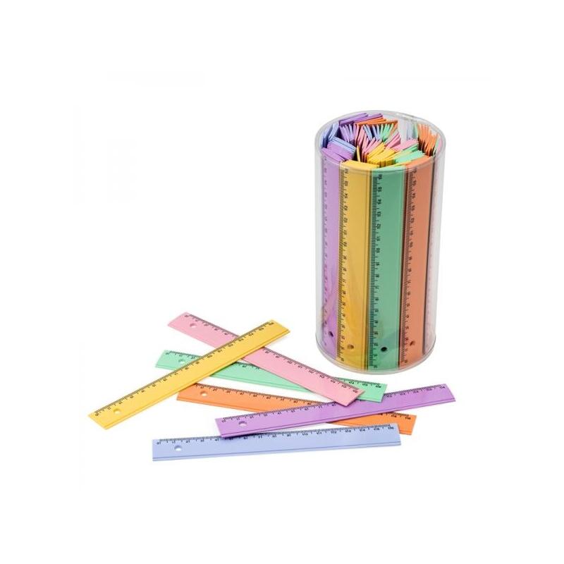 Faibo bote de 100 reglas de pvc de 16cm – colores pastel surtidos