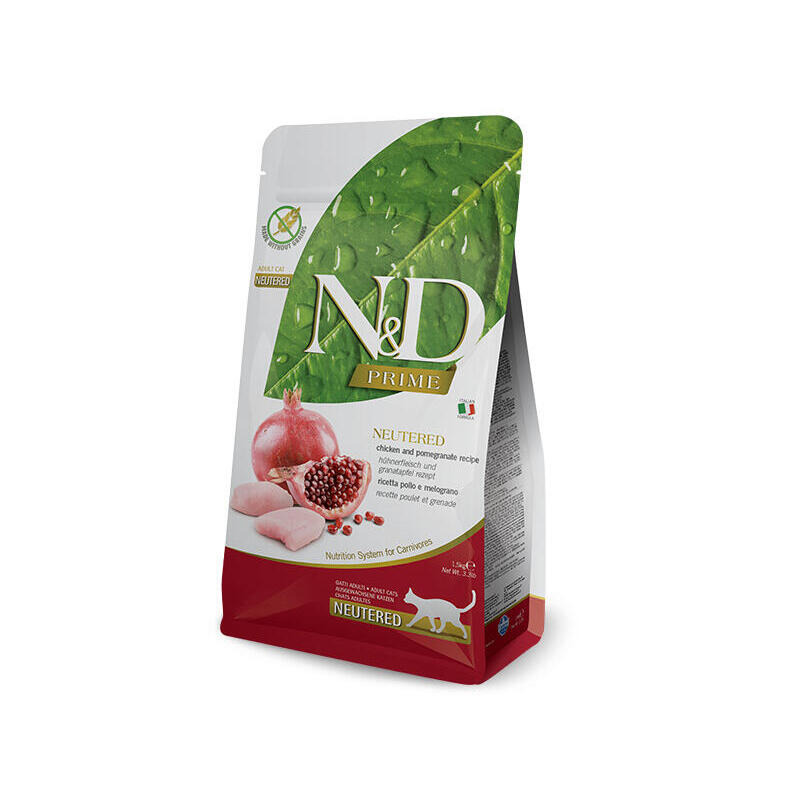 Farmina n&d prime cat neutered chicken & pomegranate adult – comida seca para gatos – 5 kg