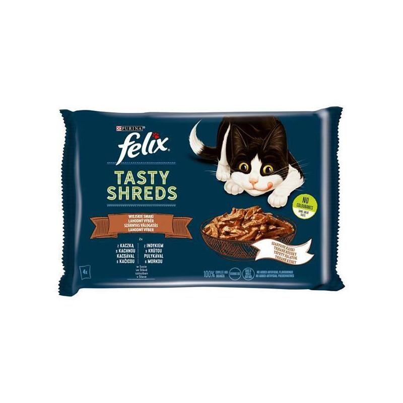 Felix sabrosos triturados con pato y pavo 4x80g