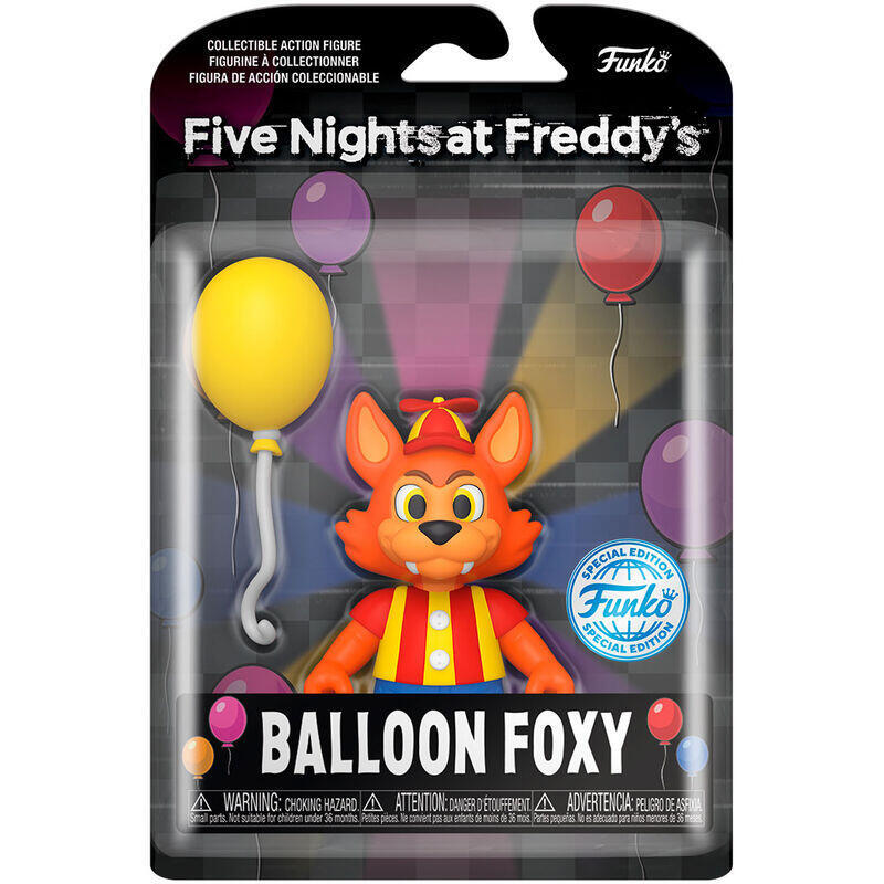 Figura action five nights at freddys balloon foxy exclusive 12,5cm