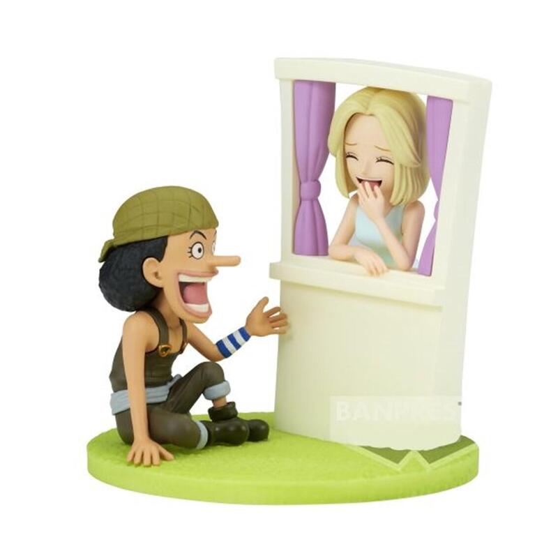 Figura banpresto one piece world collectable log stories usopp & kaya 7cm
