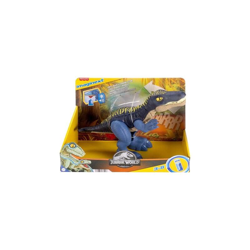 Figura de juguete de baryonyx iluminada con gruÑido de jurassic world imaginext de fisher-price   jct48