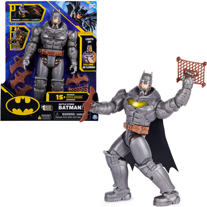 Figura de minijuego spin master batman 30cm deluxe-actionfigur mit schlag- und wurffunktion, spielfigur 6064833