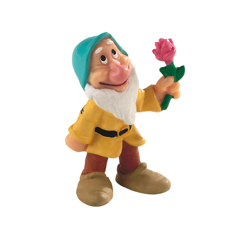 Figura enanito flor blancanieves disney 5cm