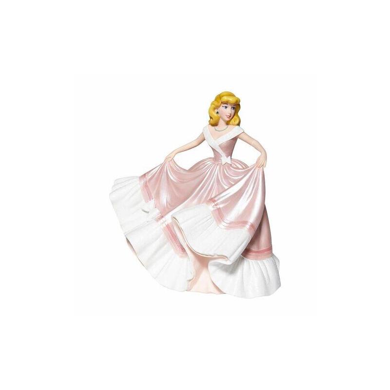 Figura enesco disney la cenicienta la cenicienta con vestido rosa