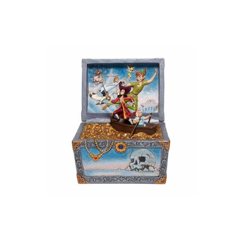 Figura enesco disney peter pan cofre del tesoro peter pan garfio & compaia