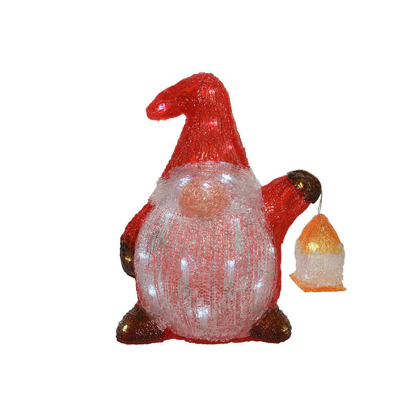 Figura gnomo led acrilico exterior 25x17x29cm