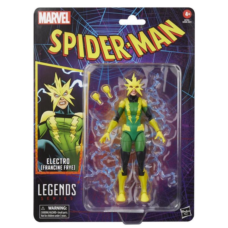 Figura hasbro marvel legends series spider man electro (francine frye)