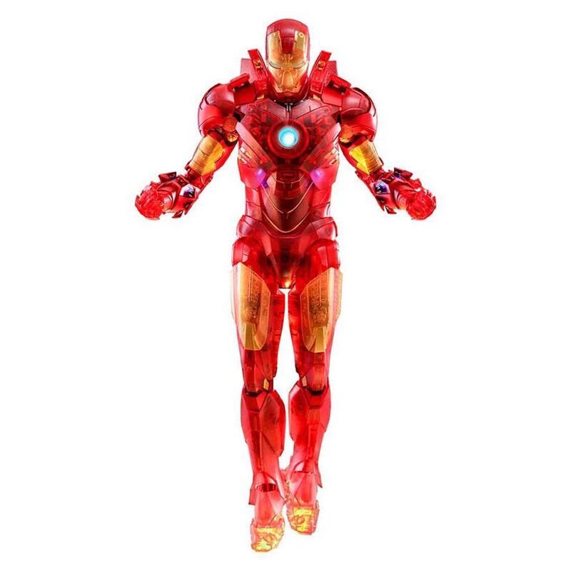 Figura hot toys marvel avengers vengadores iron man 2 mm 1 – 6 iron man mark iv version holografica 2020 toy fair exclusivo 30 c