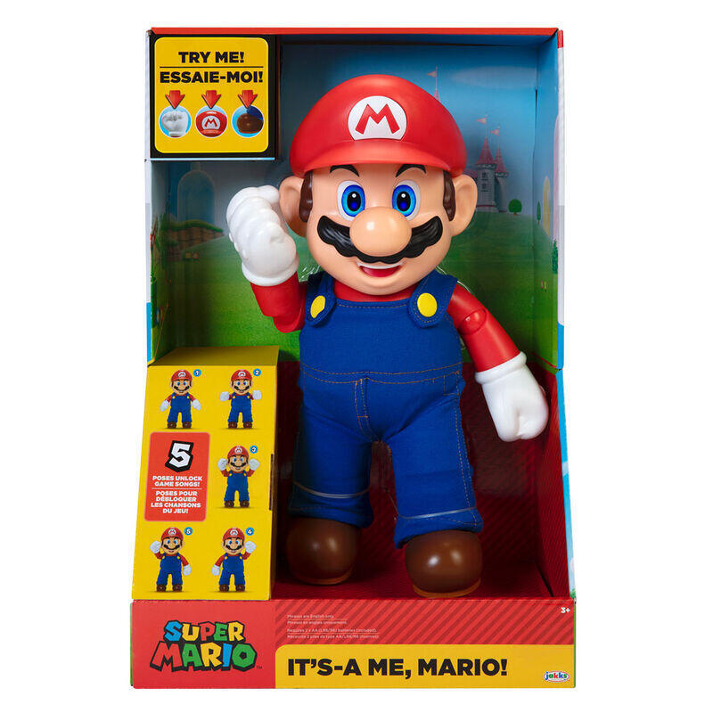 Figura interactiva ingles its a me mario super mario nintendo 36cm