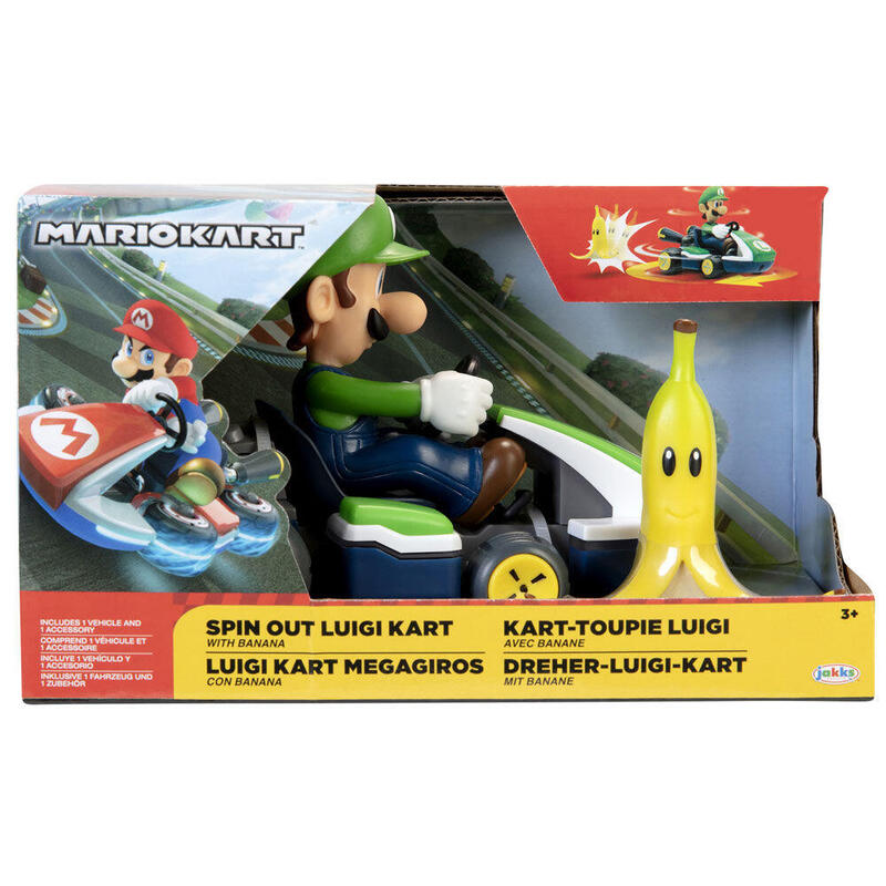 Figura luigi kart megagiros mario kart 6,5cm