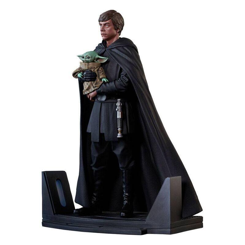 Figura luke skywalker and grogu the mandalorian star wars 25cm