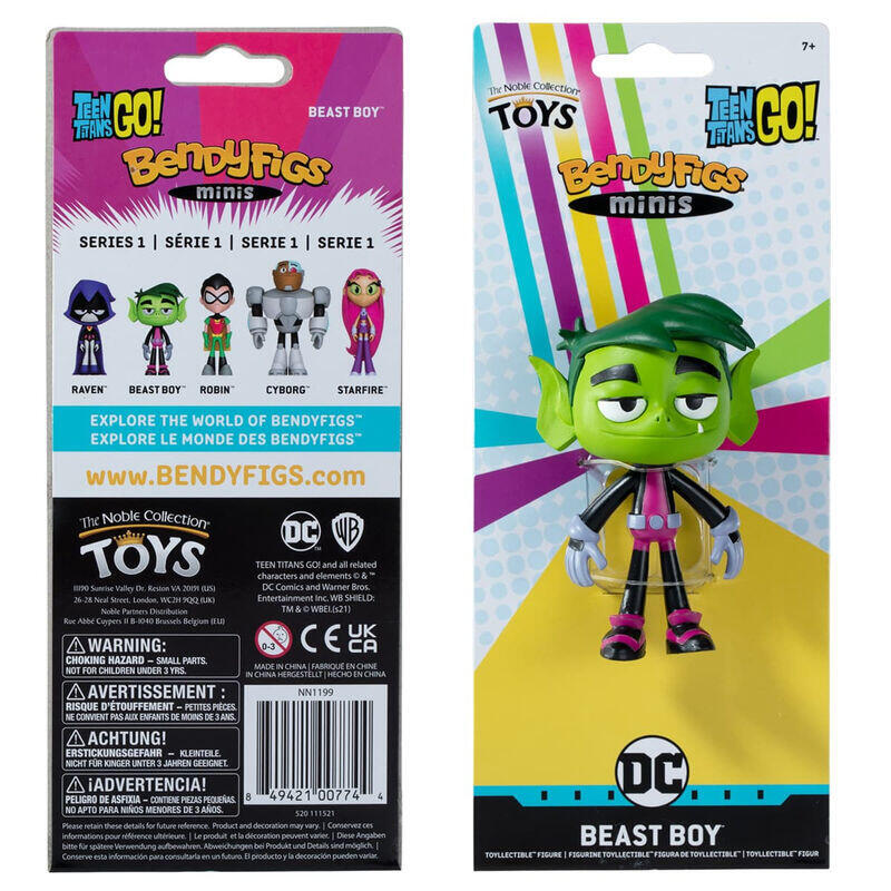 Figura maleable bendyfigs minis beats boy teen titans go 11cm