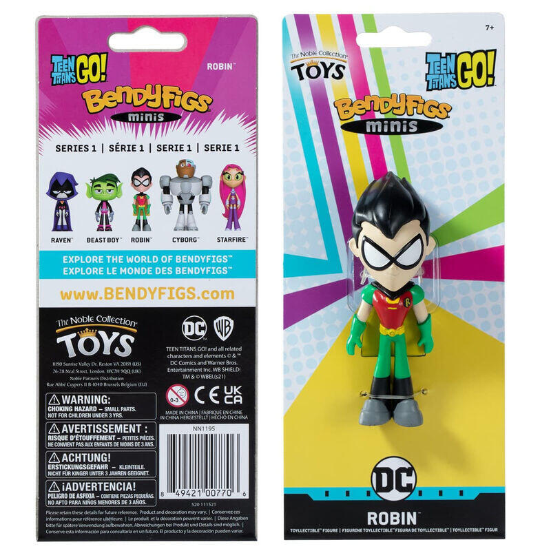 Figura maleable bendyfigs minis robin teen titans go 11cm