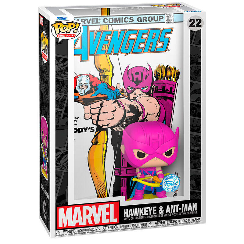 Figura pop comic cover marvel avengers hawkeye & ant-man exclusive