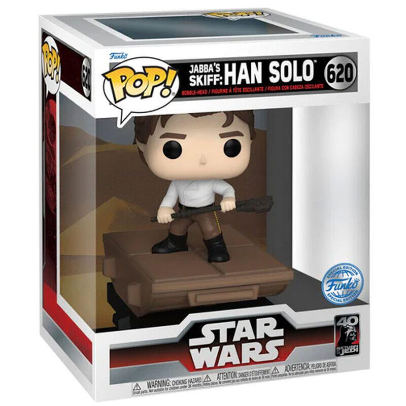 Figura pop deluxe star wars jabba skiff han solo exclusive