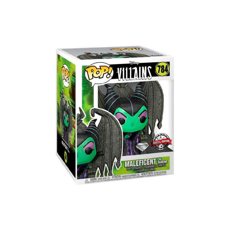 Figura pop disney villains maleficent on throne diamond exclusive