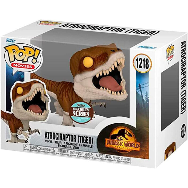 Figura pop jurassic world 3 atrociraptor tiger exclusive