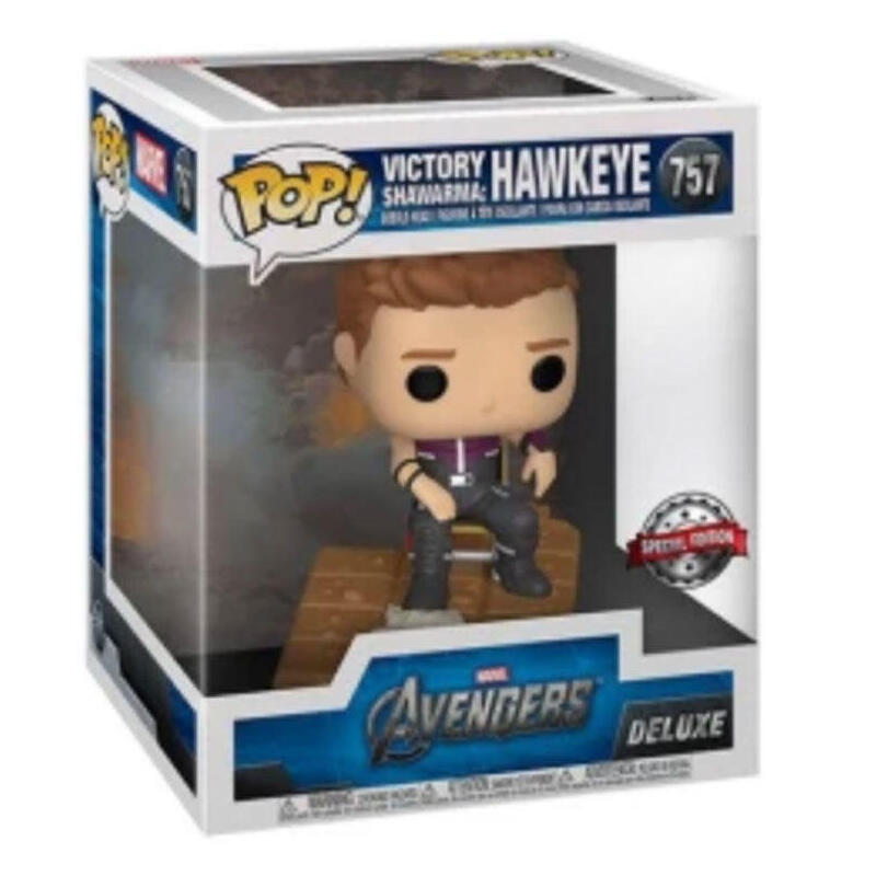 Figura pop marvel avengers hawkeye victory shawarma exclusive
