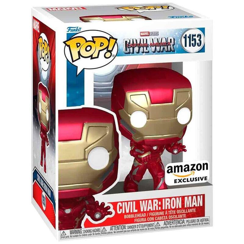 Figura pop marvel civil war captain america – civil war iron man exclusive