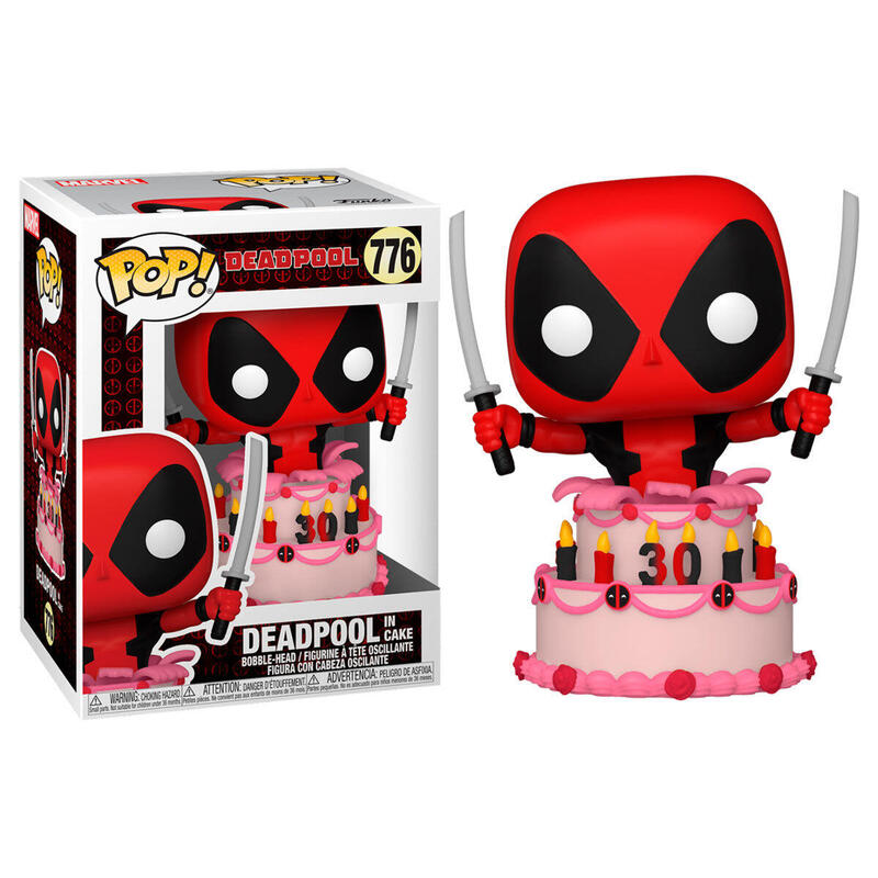 Figura pop marvel deadpool 30th deadpool in cake