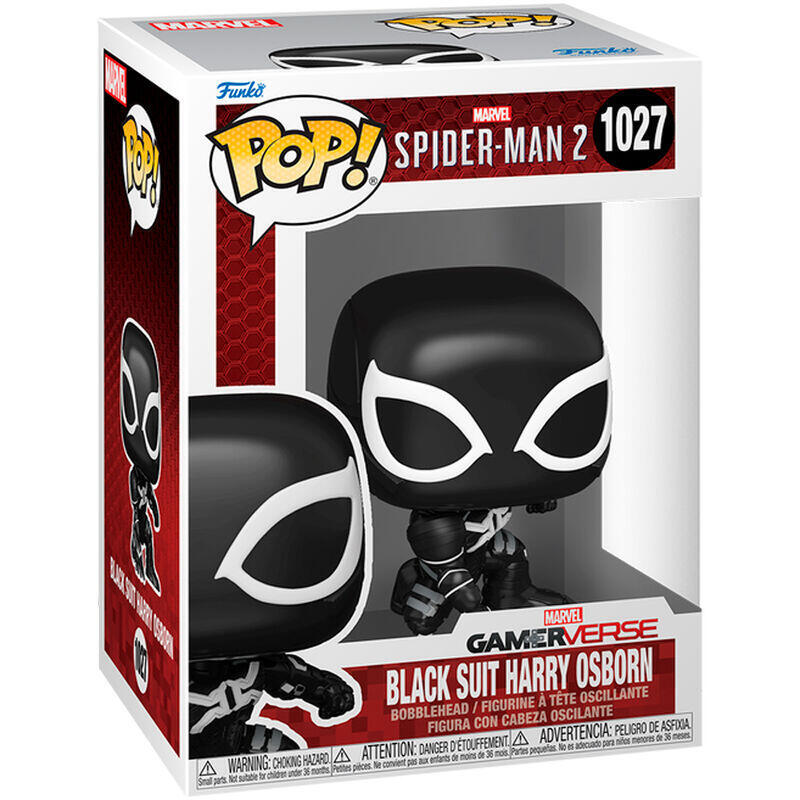 Figura pop! marvel spider-man 2 – black suit harry osborn