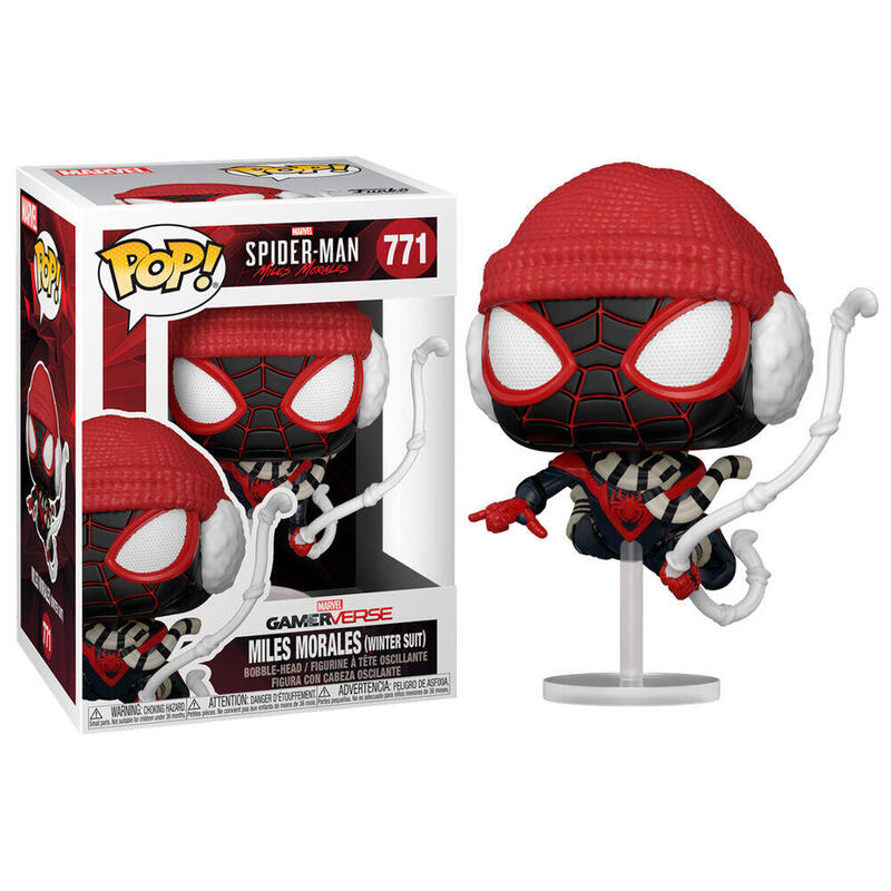Figura pop marvel spider-man miles morales winter suit