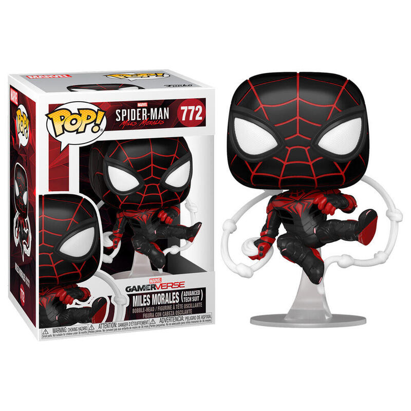 Figura pop marvel spiderman miles morales advanced tech suit