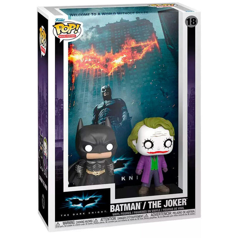 Figura pop movie poster dc comics the dark knight batman & joker