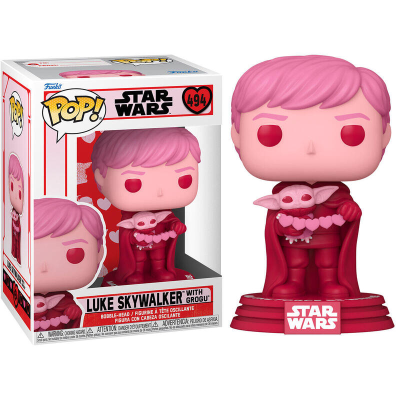Figura pop star wars valentines luke and grogu