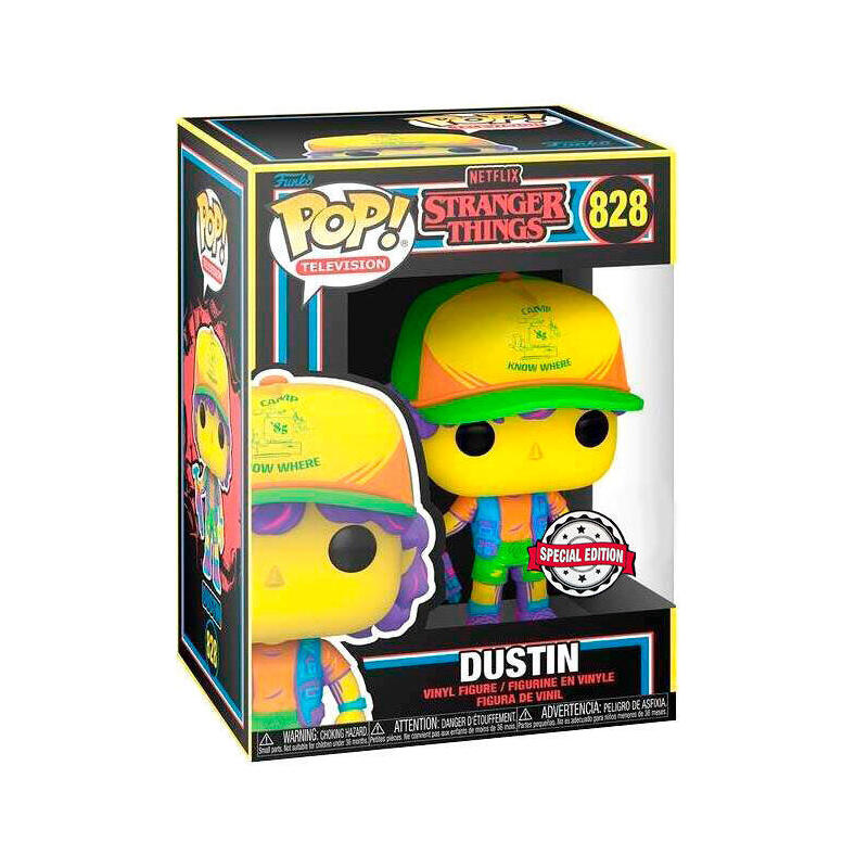 Figura pop stranger things dustin in beef black light exclusive