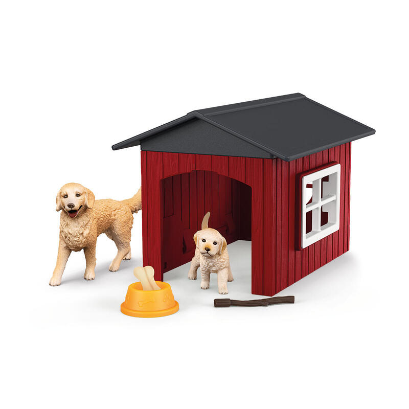 Figura  schleich farm world casa para perros con golden retriever  42722