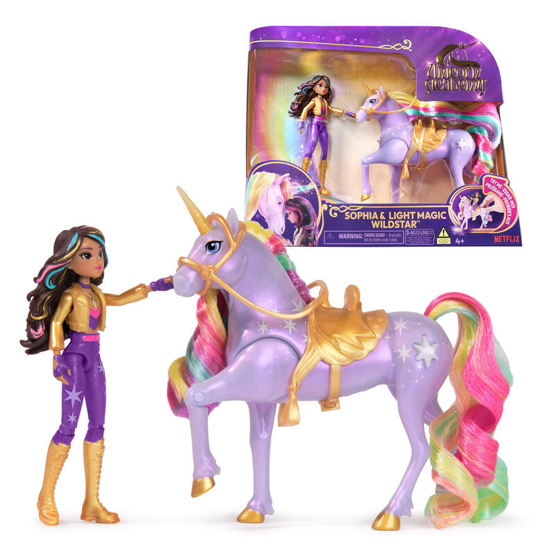 Figura  spin master unicorn academy – light magic wildstar y sophia 6067325