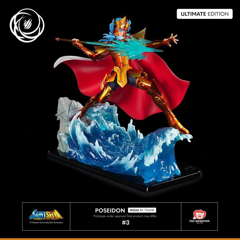 Figura tsume art saint seiya poseidon resina escala 1 6 ikigai