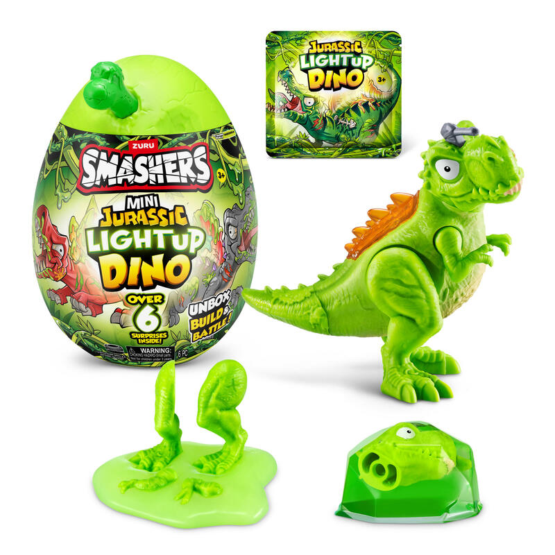 Figura zuru smashers – jurassic light up dino egg mini series 1, artÍculos surtidos 74107sq1