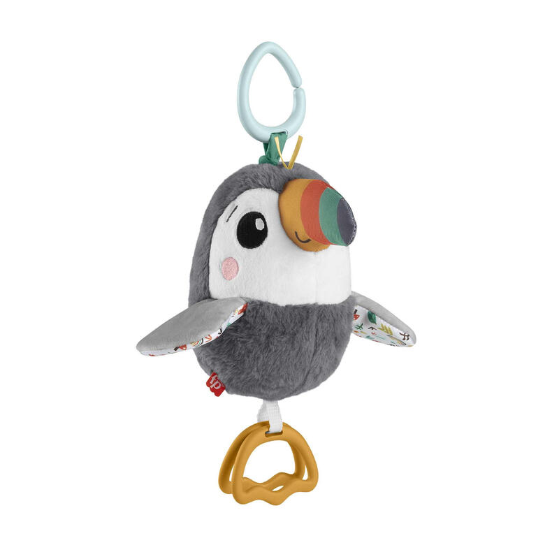 Fisher-price flatter toucan – peluche para llevar (gris blanco) hnx66