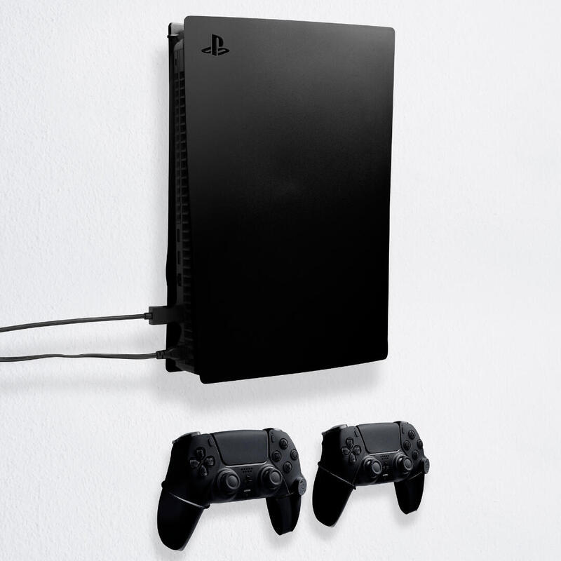 Floating grip playstation 5 soportes de pared de floating grip – paquete negro
