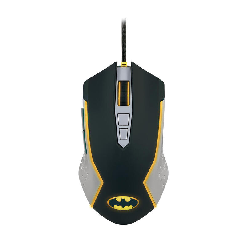 Fr-tec batman raton usb hasta 8000dpi – iluminacion led amarillo – plug and play – cable trenzado de 1.8m – color