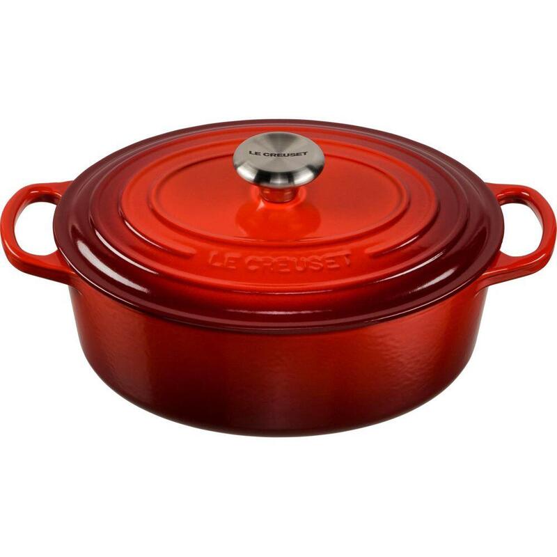 Fuente para asar le creuset signature ovalada 33cm rojo cereza