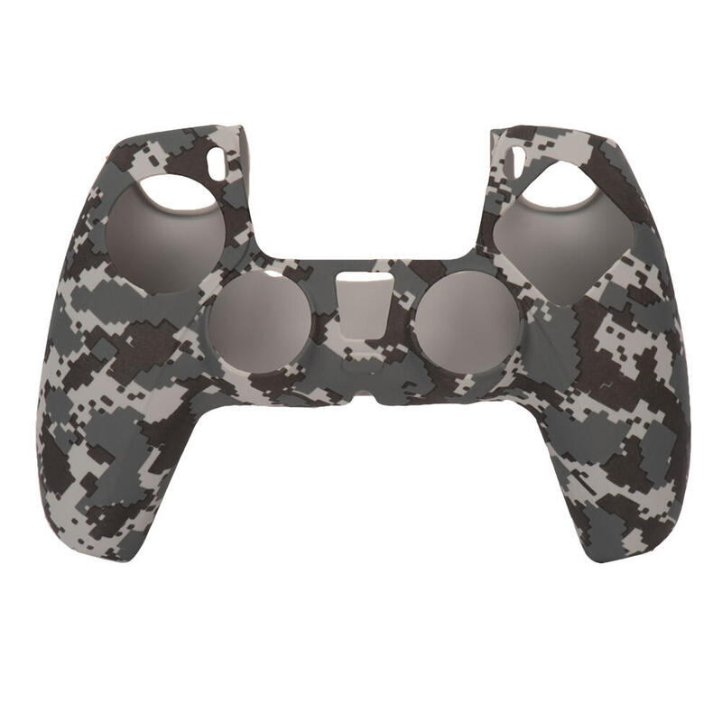 Funda silicona fr-tec custom kit digital black camo para mando ps5 gris