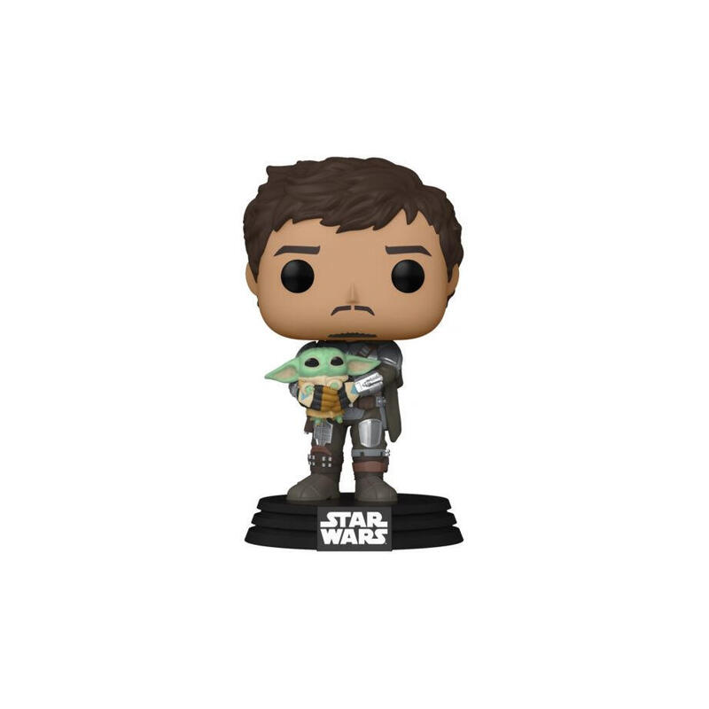Funko pop star wars the mandalorian mando sujetando baby yoda nio 54525 (preorder reserva ya)
