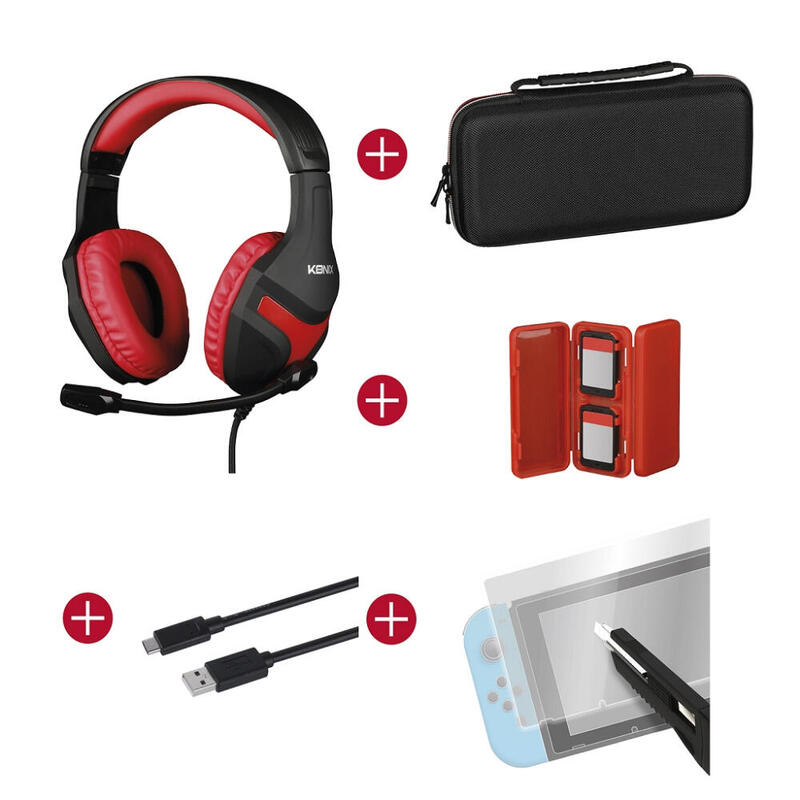 Gamer pack – auricular + bolsa + usb-c + protector