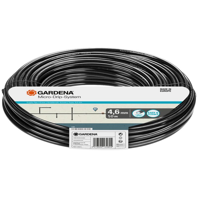 Gardena 1348-20 tubería micro goteo gardena de 50 m 4,6 mm (3/16 «) negro