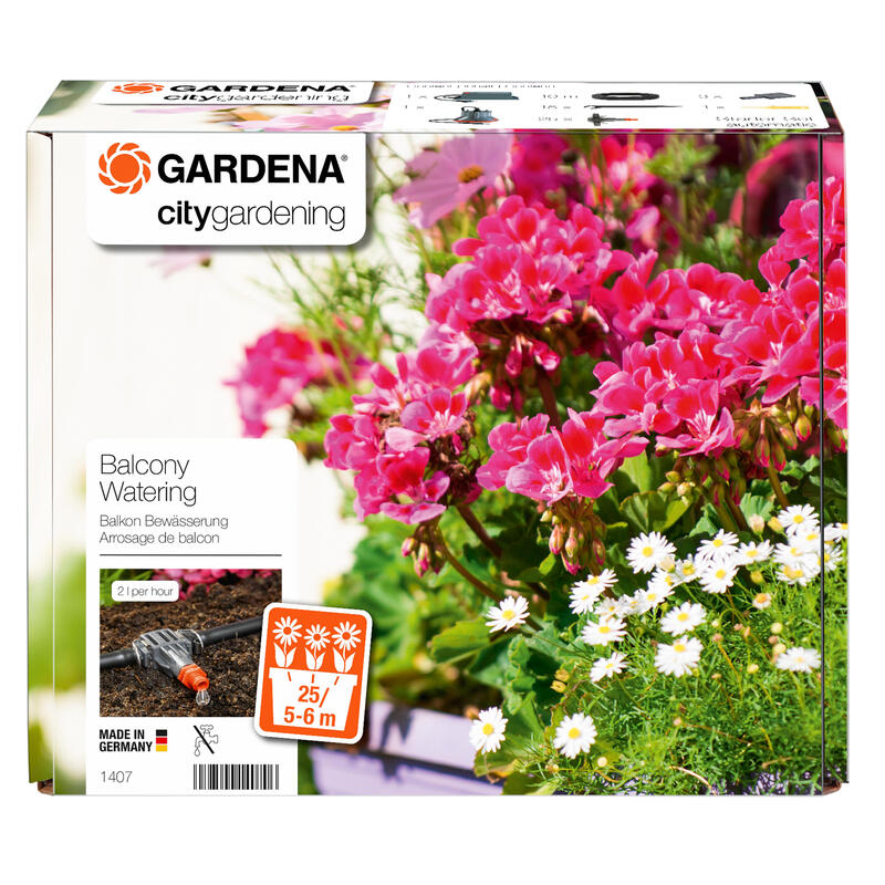Gardena 1407-20 riego de jardineras totalmente automÁtico control de riego gris / negro 43 piezas