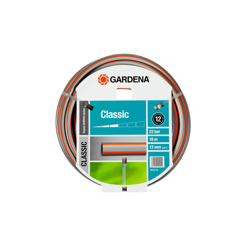 Gardena 18002-20 manguera de jardÍn 18 m negro, gris, naranja pvc